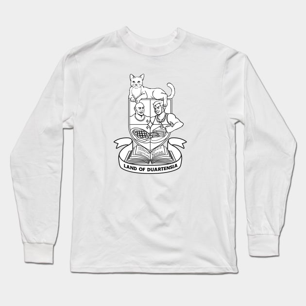 Land of Duartensia (Black & White) Long Sleeve T-Shirt by The Worst Bestsellers